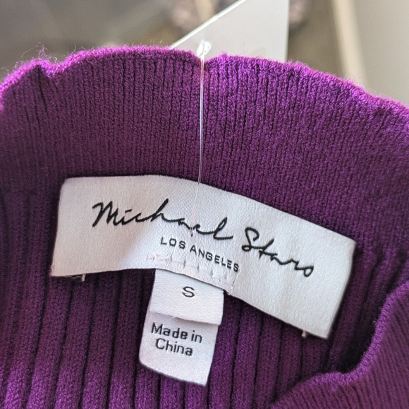Michael stars small plum knit top - Picture 4 of 5